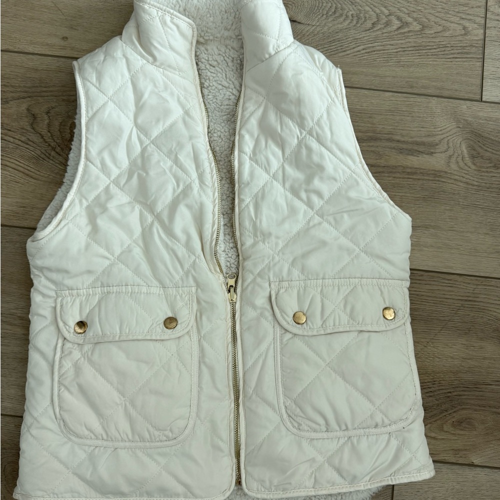 Francesca's Cream Quilted Vest
